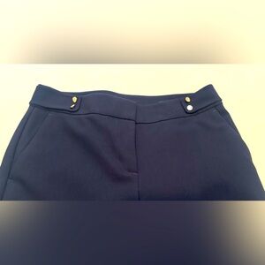 Loft navy blue slacks w/ gold tone hardware sz 6